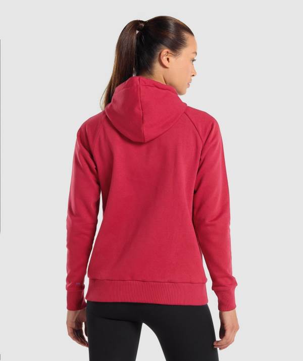 Damske Mikiny S Kapucňou Gymshark Training Zip Up Bordove | HC8937560